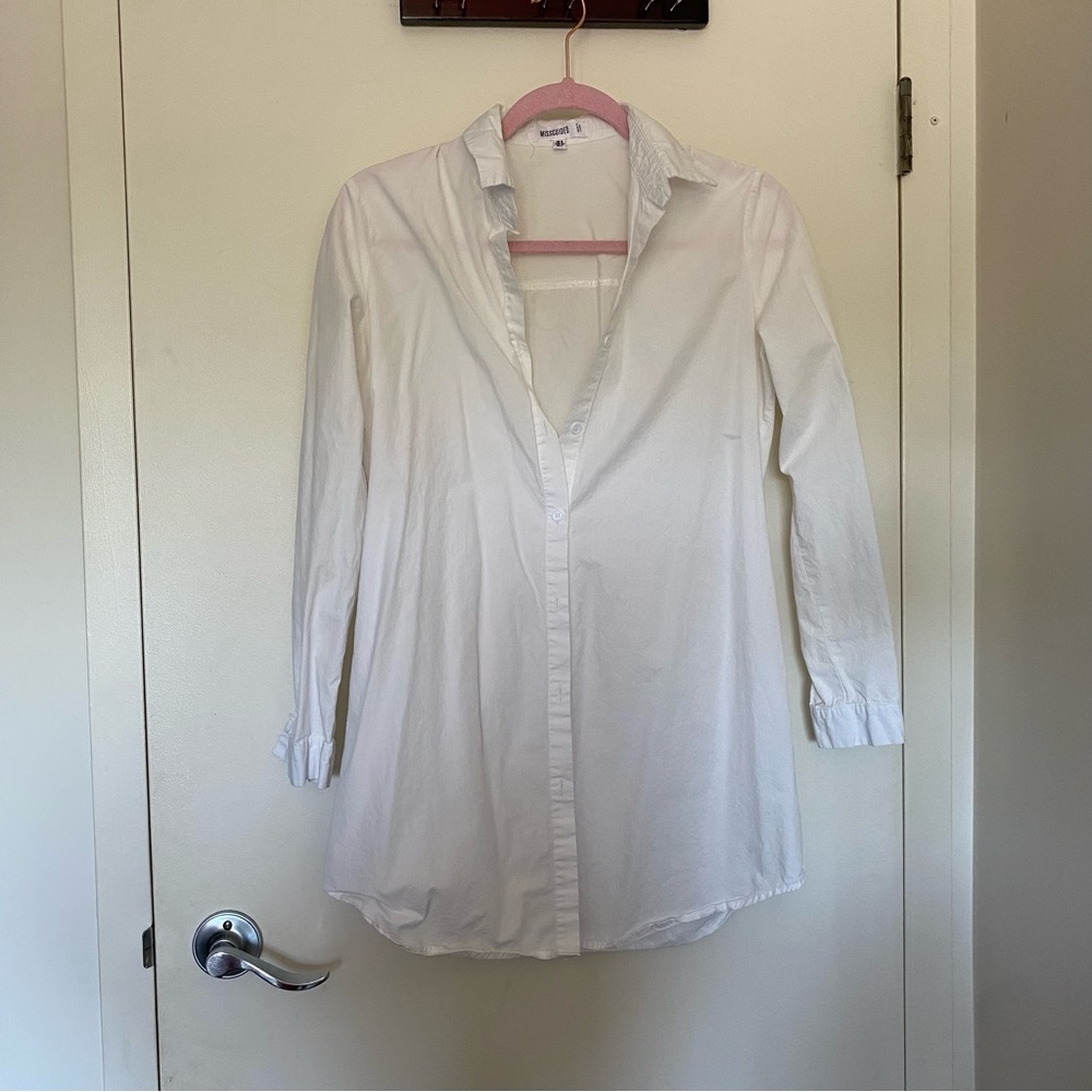 MISSGUIDED White Button Top